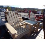 Unfinished Amish Made Set of (2) Adirondack Chairs (4481)