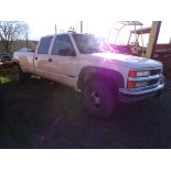 2000 Chevrolet 3500 Dually Crew Cab with 8' Box, Gas 5.7 V8, Auto, 4 WD, Has Rails for Hitch System,