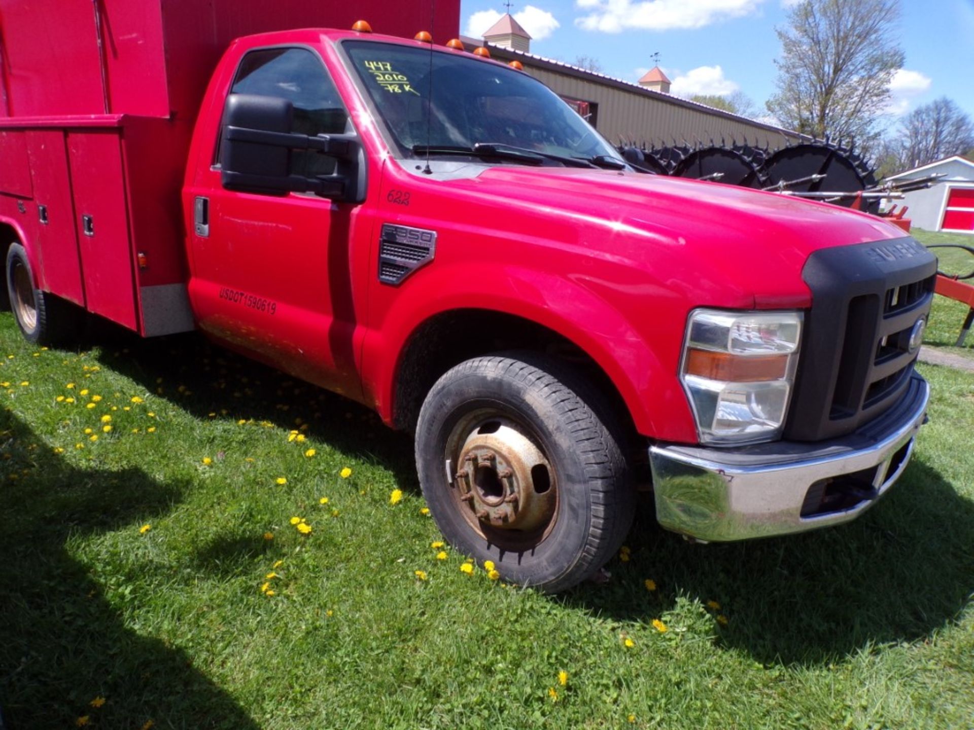2010 Ford F-350 XL Regular Cab Utility Truck, Red, Reading Body, 78,858 Miles, Vin.# - Image 5 of 6