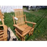 Amish Made Oak Single Glider (6054)