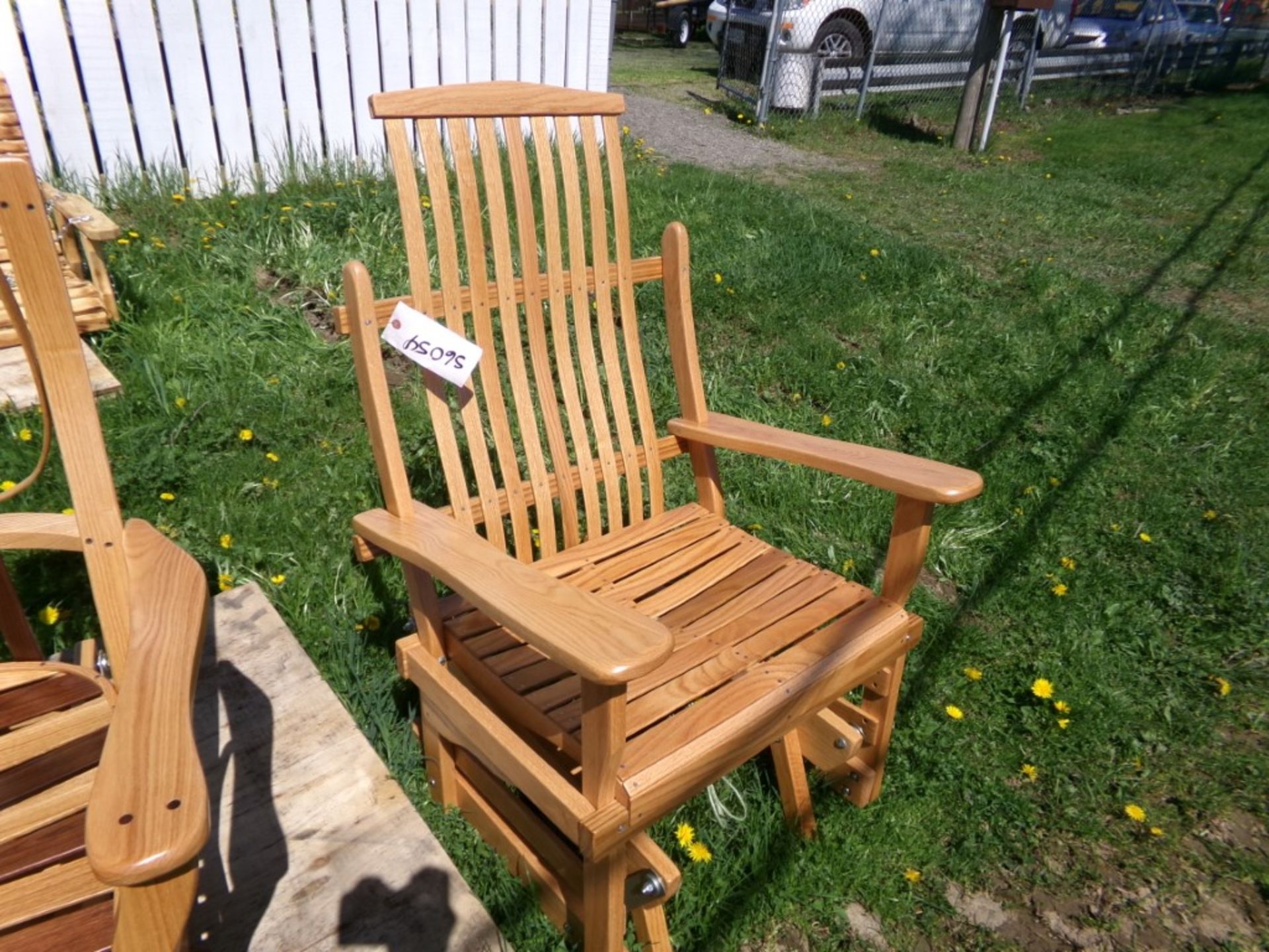 Amish Made Oak Single Glider (6054)