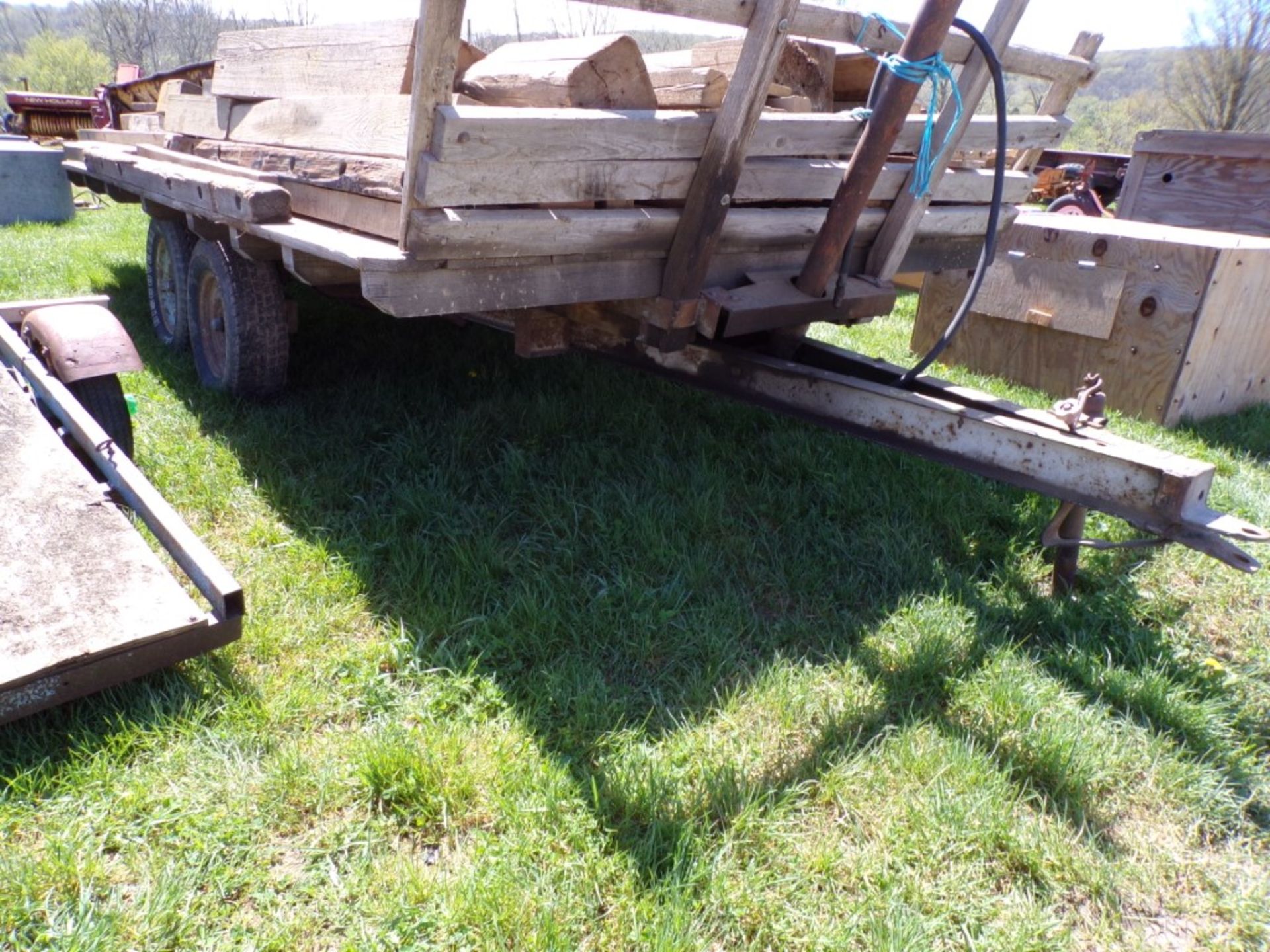 Homemade Deck Over Dump Trailer Made in 1971, LUMBER IS SEPARATE (5099) - NO PAPERWORK / BOS ONLY - Image 2 of 2