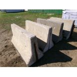 (4) Double Sided Pre Cast Jersey Barriers (4x Bid Price)