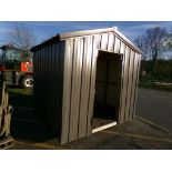 8x8 Tin Sided Shed, Gray (6103)