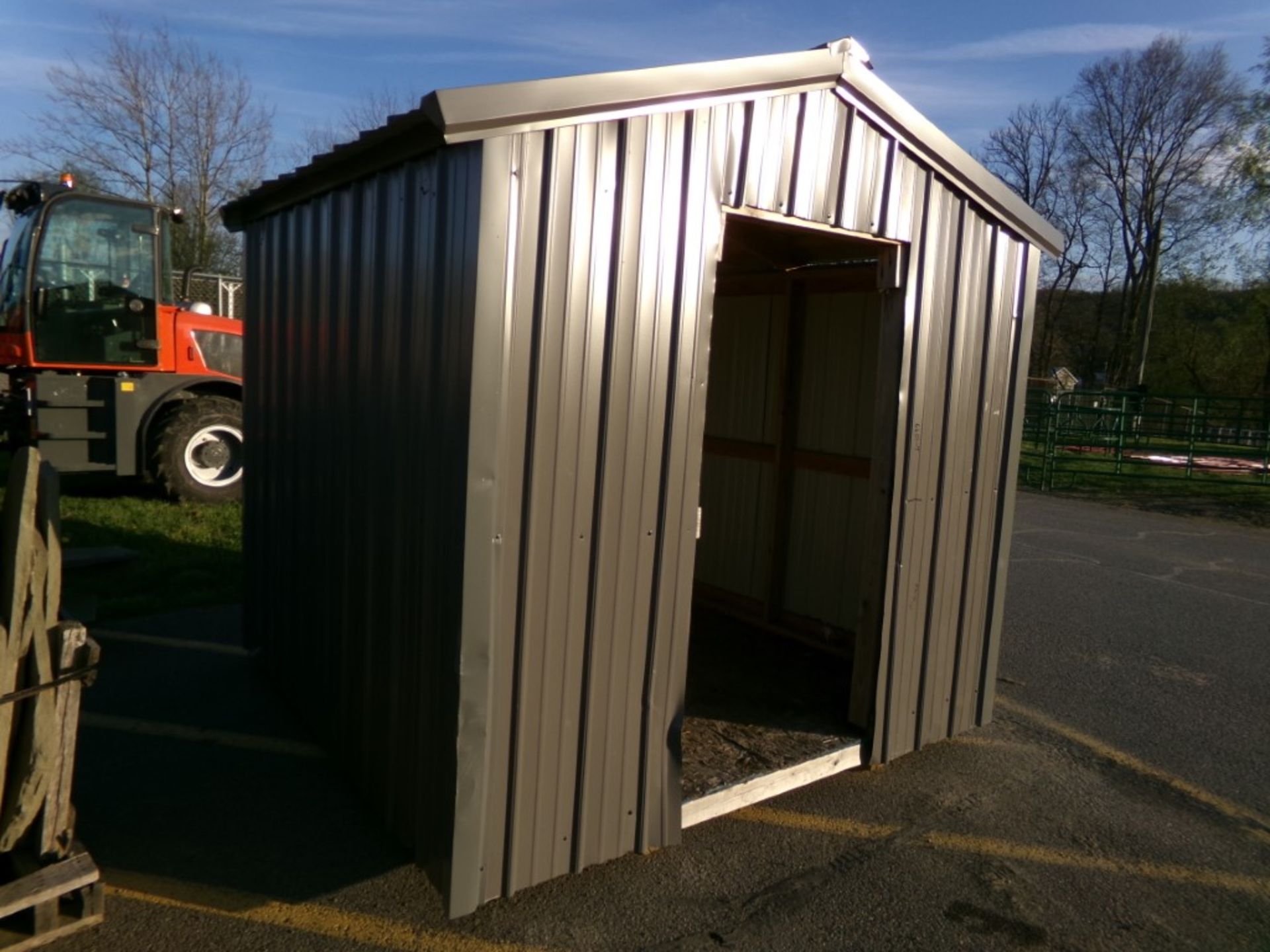 8x8 Tin Sided Shed, Gray (6103)