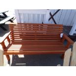 Cedar Stained Amish Made 5' Roll Back Bench (4583)