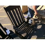 Walnut Stained Amish Made Rocking Chair (4545)
