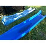 (2) Blue Plastic Kids Slides (5886)