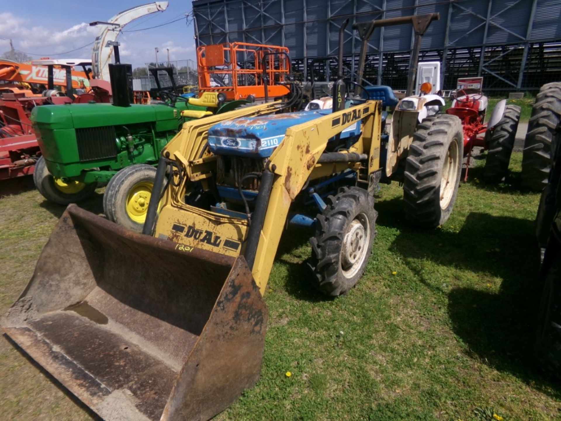 Ford 2110 w/Loader, 4 WD, PTO, 3pt Htich, ROPS, Good Rubber, 3130 Hrs - Starts a Little Hard, Runs