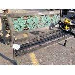 Green Cast Iron Park Bench (5259)