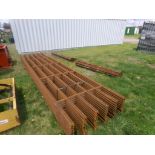 (20) 24' Steel Fence Panels w/ (48) 8' Steel Posts - Sells As A Group (2 PANELS HAVE DAMAGE) (4426)