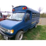 2001 Ford Diesel 14 Passenger Bus, Blue, 7.3 Power Stroke, Auto, 177,724 Miles, Runs and Drives