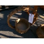 Light Stained amish Made Hanging Planter (4574)