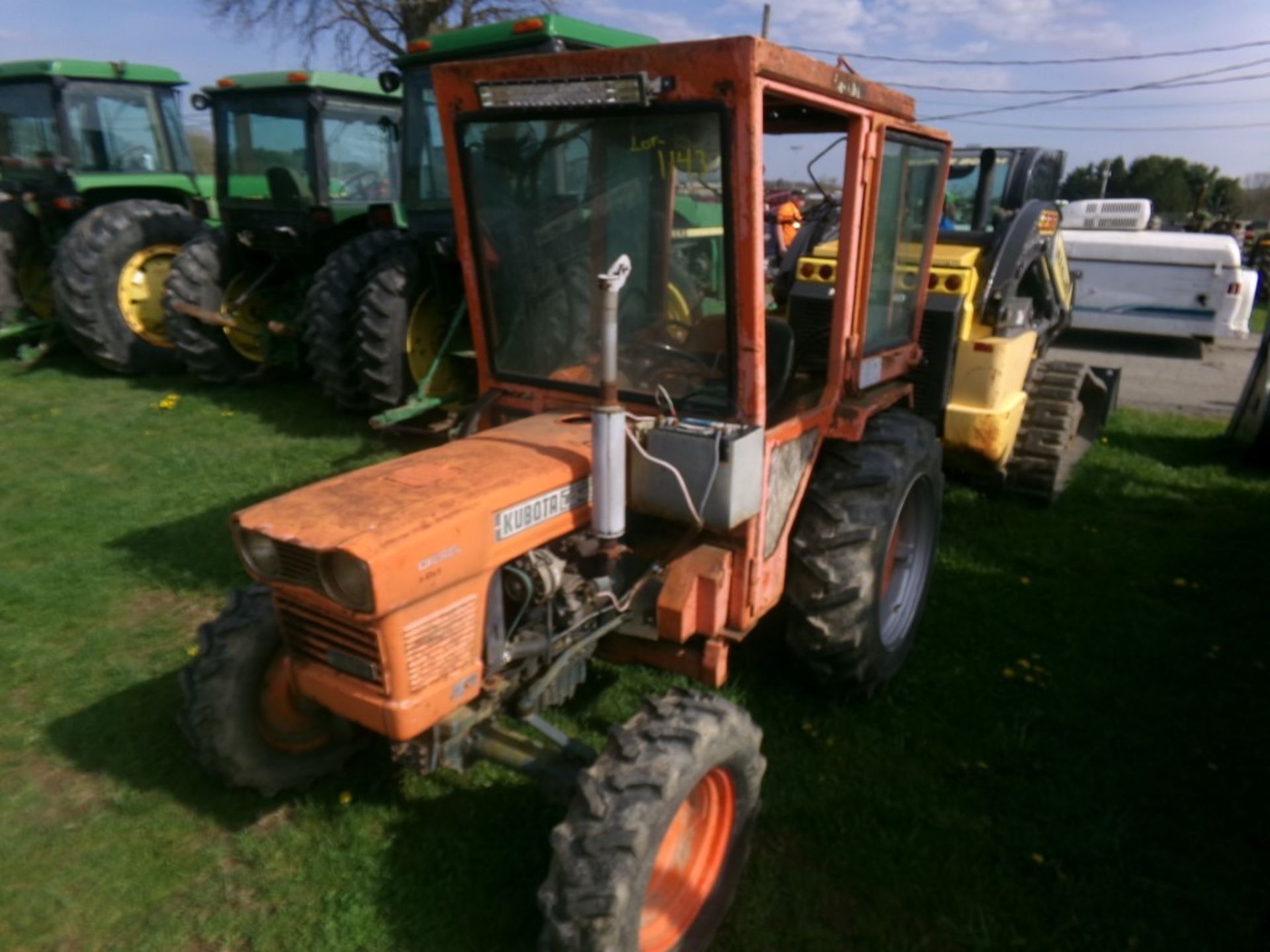 Kubota L245DT 4 WD Compact Tractor with Cab, PTO, 3 PT Hitch, Single Rear Hydraulics, Runs Fine