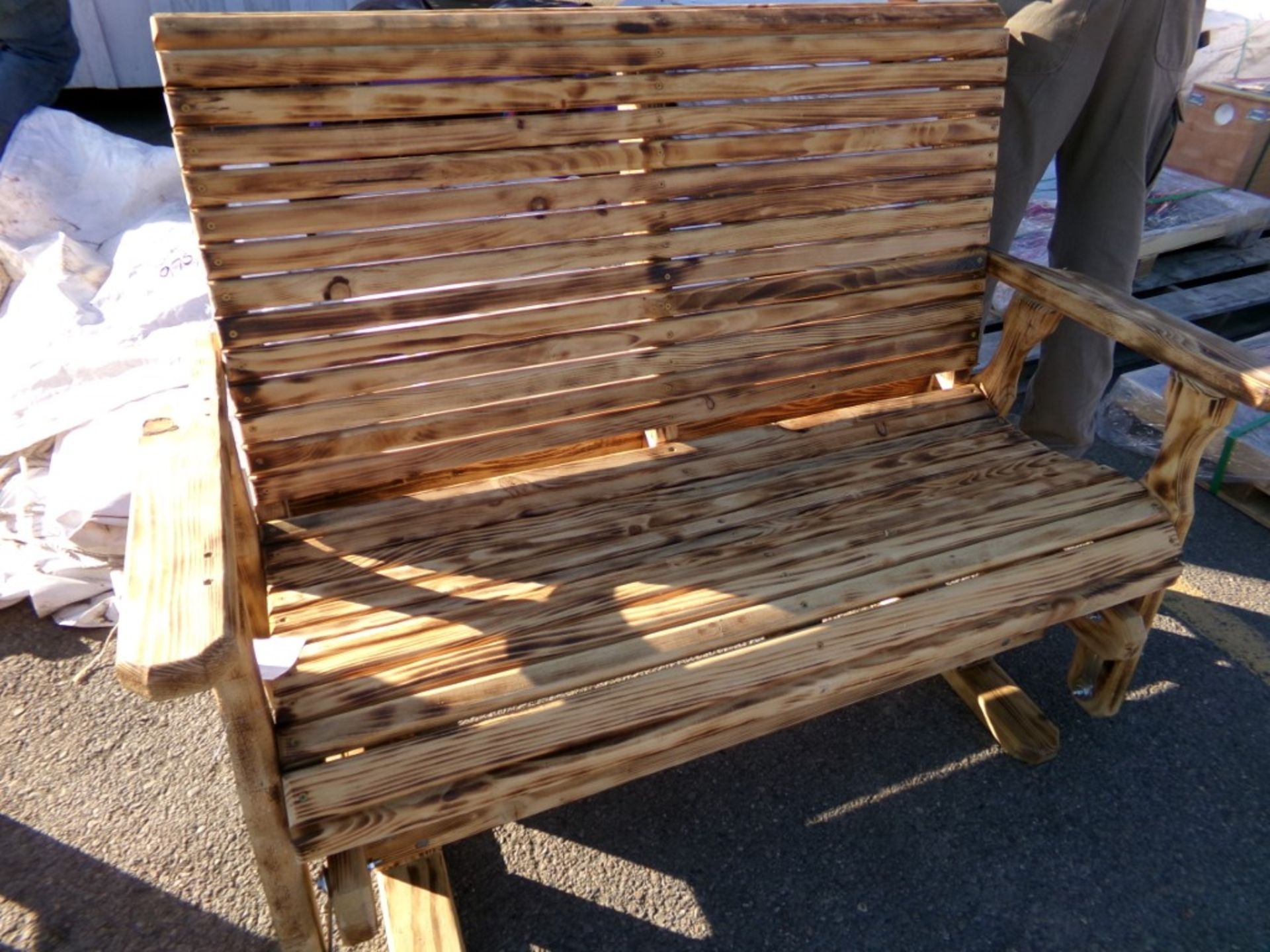 4' Bench Type Adirondack Glider (5038)