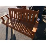 Cedar Stained Amish Made Mission Style 5' Bench (4553)