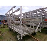 Wooden Hay Wagon on Gehl 706 Running Gear (5521)