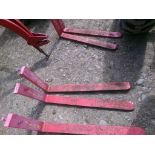 Pair of Red 42'' Pallet Forks (5730)