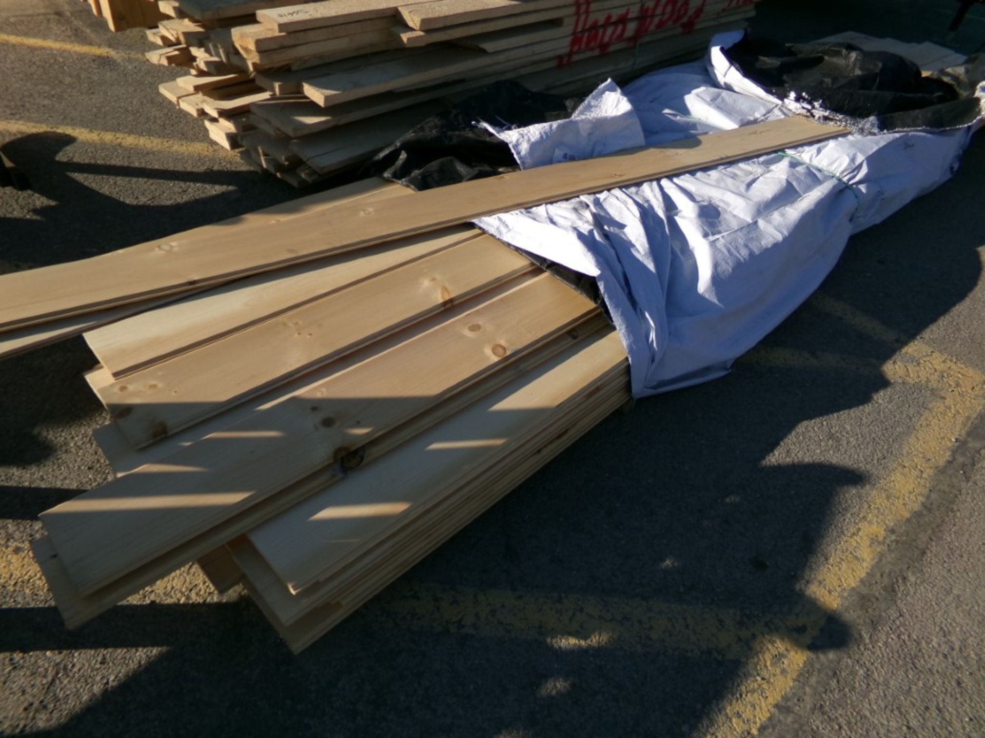 (48) Unfinished Pine Interior Lumber, 1'' x 8'' x 16'', 768 LF, Sold by LF (768 x Bid Price) (6623)