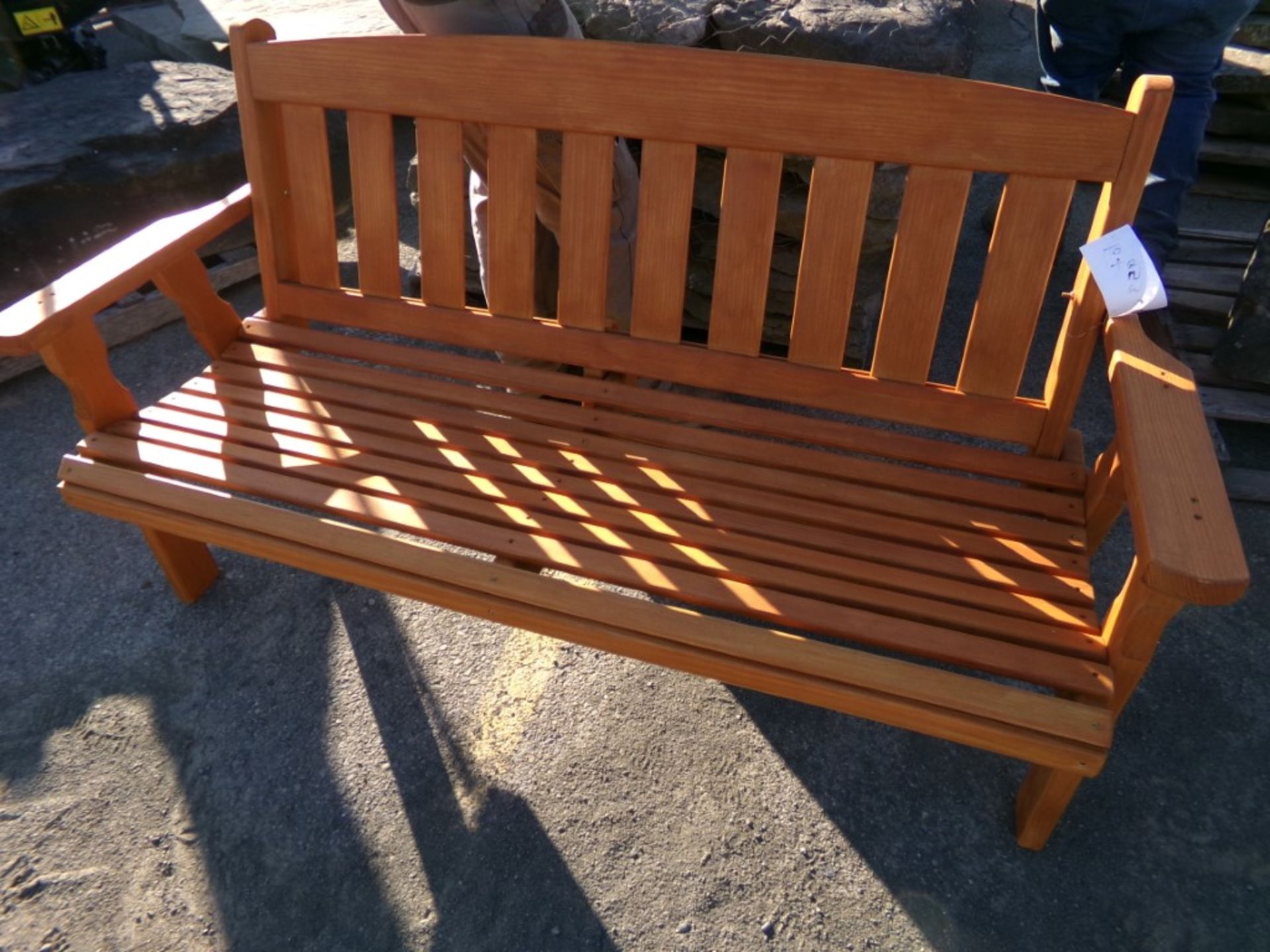 Cedar Stained Amish Made 5' Mission Style Bench (4578)