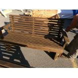 Walnut Amish Made 5' Roll Back Glider Bench (4597)