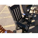 Black Stained Amish Made Adirondack Chair (4546)