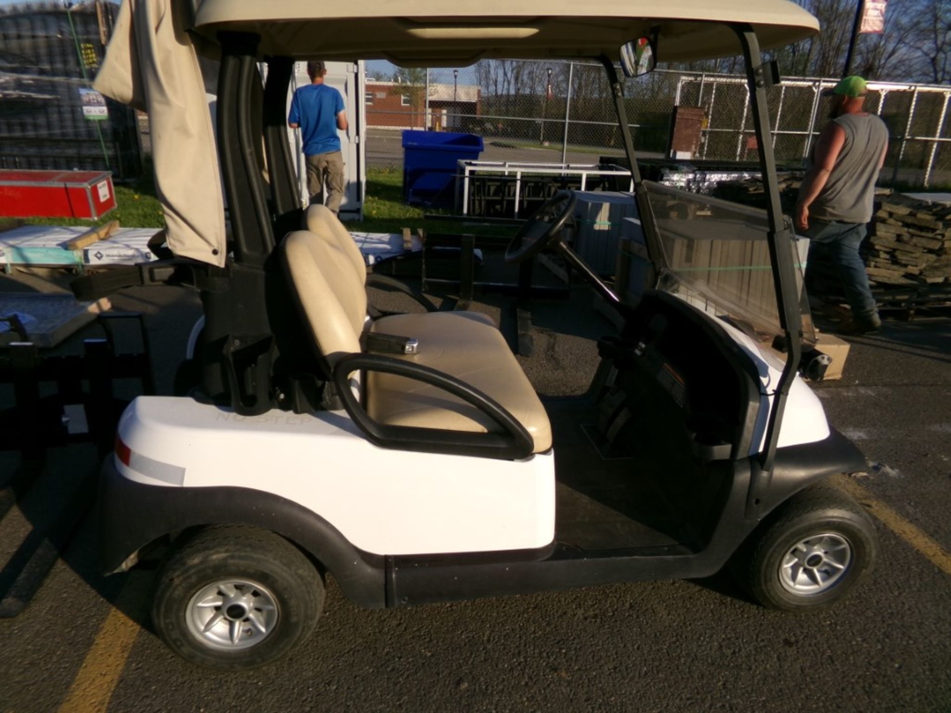 White Club Car Electric Golf Cart, Canopy, Windshield, Bag Holder, Charger Under the Seat (5165) - Image 2 of 2