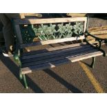 Green Cast Iron Park Bench (5260)