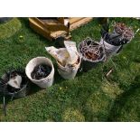 (6) Buckets of Electric Fence Items (5151)