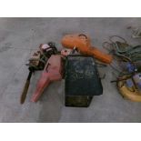 Group of Chainsaws/Parts and Welding Cart (3108)