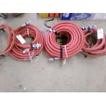 (3) Rolls of 3/4'' Red Air Hose f(2790)