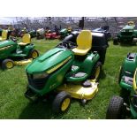 John Deere X590 Mower w/54'' Accel Deep Deck, 25.5 Hp., Kawasaki Engine, John Deere Power Bagger,