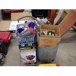 Rag Can, Air Hose Reel, (2) Boxes Hardware (3096)