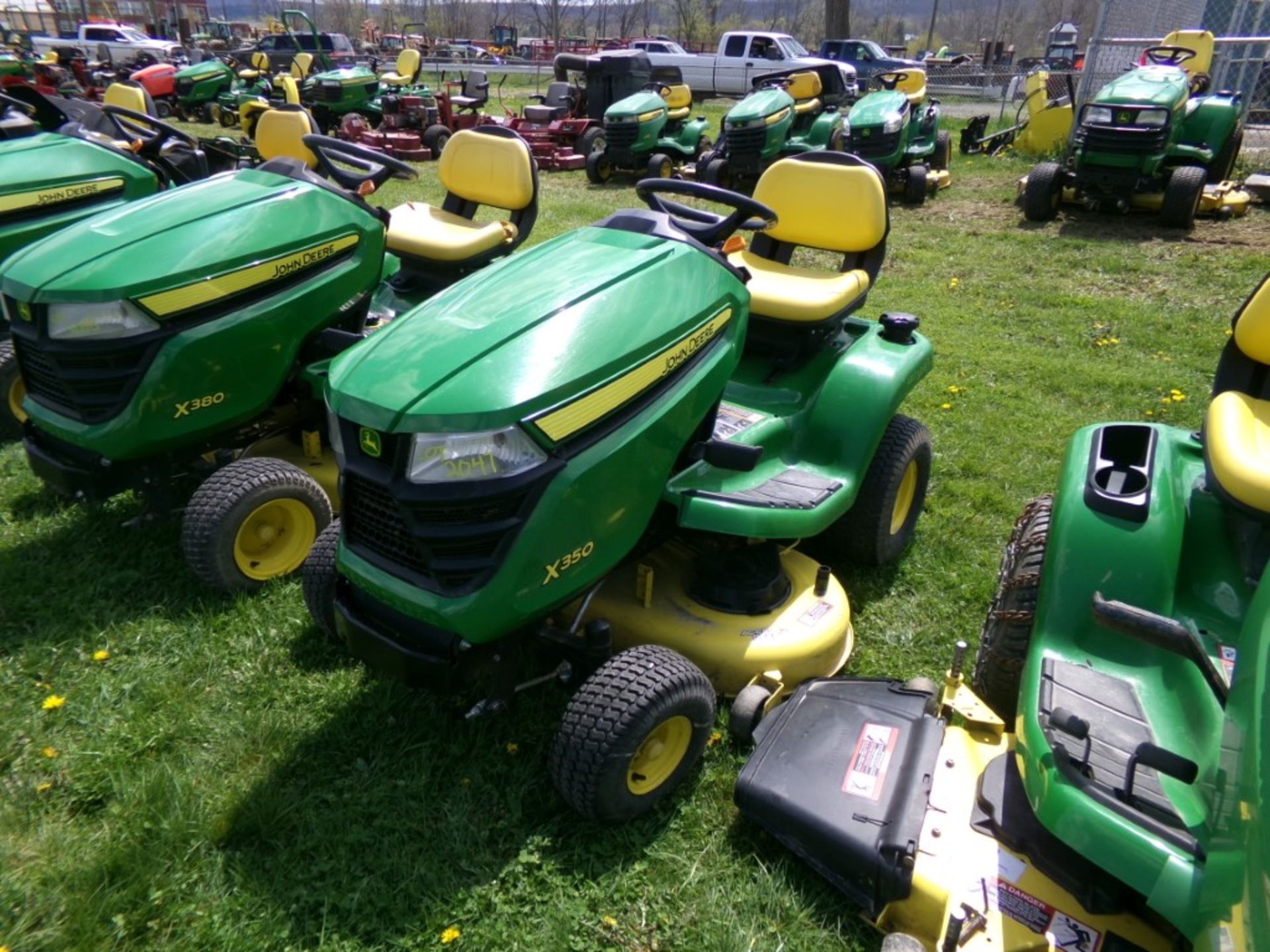 JD X350 Mower w/42'' Accel Deep Deck, 18.5 HP Kawasaki Eng, 216 Hrs, Ser. 031502 (4743)