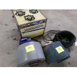 (2) Cage Fans, Well Pump, Electric Motor, Camper Stove and Wire (2813)