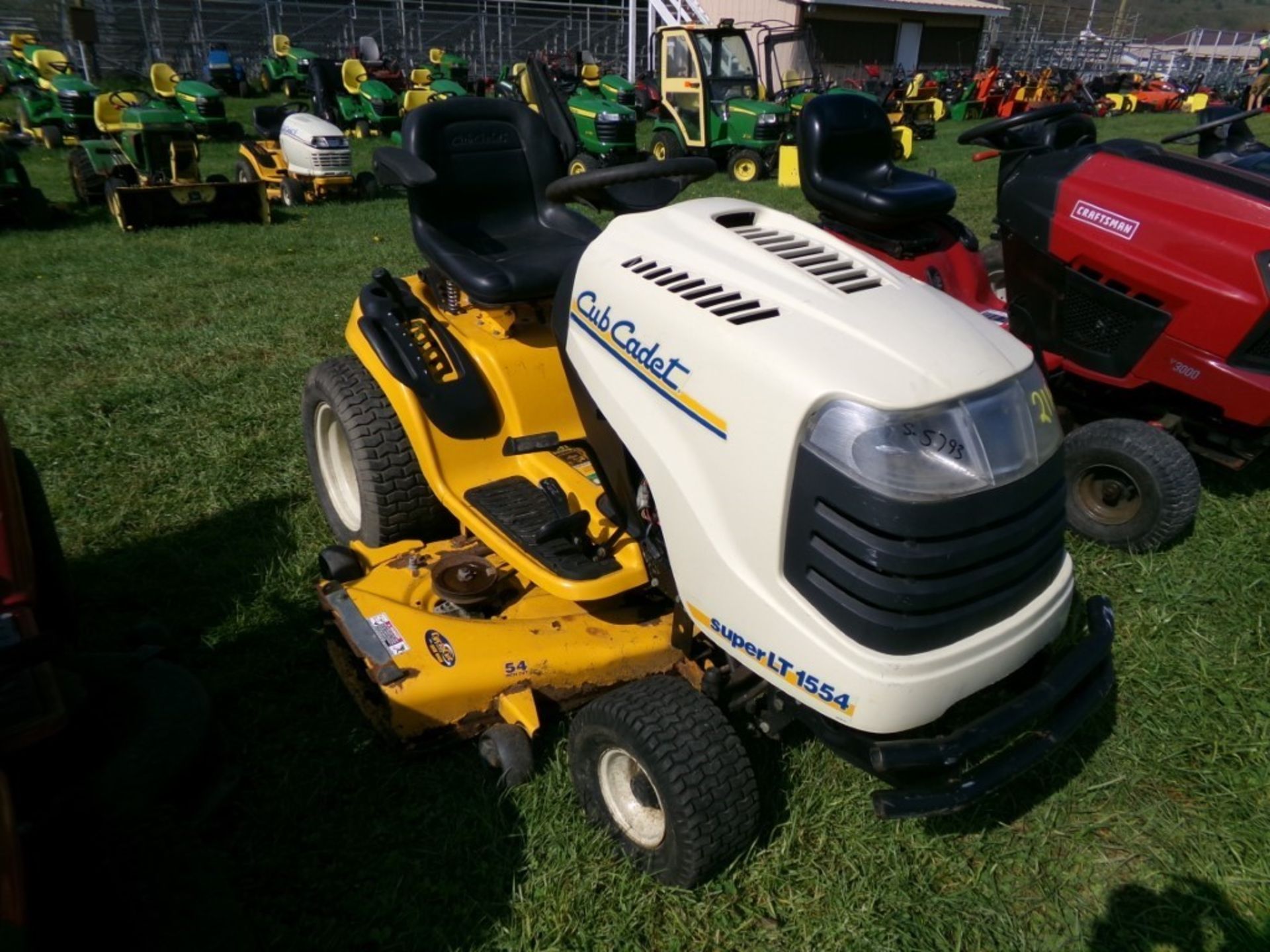 54'' Deck Cub Cadet Garden Tractor, Hydrostatic Drive, Kohler 27 HP Engine, Model # SLT1554 Super, - Image 2 of 2