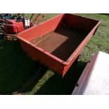 Red Steel Lawn Cart (6003)