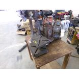 Drill Press on Bench and Crate with Lanterns (3060)