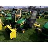 John Deere X350 44'' Snow Blower with Soft Cab, 18 HP with 48'' Deck, Chains and Weights, 225 Hrs.