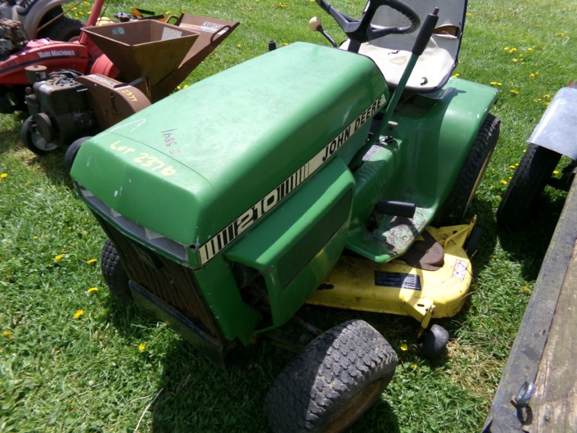 John Deere 210 with 46'' Deck and 14 HP Kohler Engine, NOT RUNNING-RAN WHEN PARKED (5841)