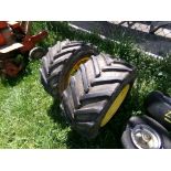 John Deere 300 Series Wheels with Loaded AG Tires, Rim Guard, Not Calcium (5048)