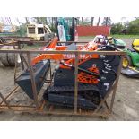 New Orange AGT YSRT14 Mini Skid Loader with 38'' Bucket, Gas, DAMAGED CHOKE CABLE