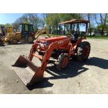 Kubota L3300 4 WD Tractor with LA480 Loader, 60'' Bucket, Canopy, 3 PT, PTO, 1680 Hrs.