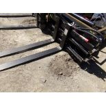 New AGT Hydraulic Adjust Pallet Forks for Skid Steer Loader