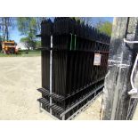 New Digit 10'' Wrought Iron Site Fence Panels, (22) Panels with Posts, 220' Total