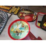 (2) Round Coca Cola Collectible Trays, 12'' & 14''