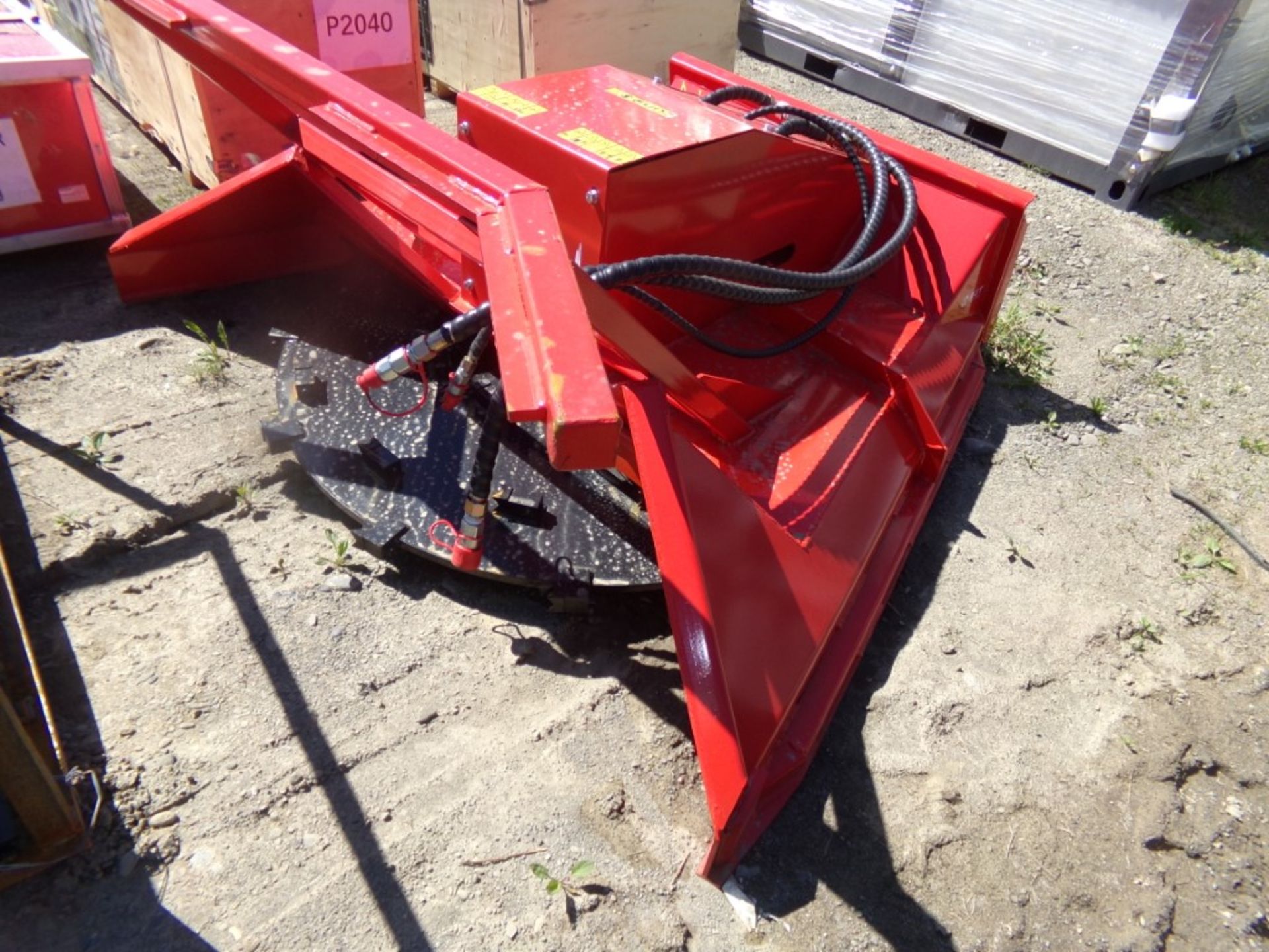 New Red 6' Disc Mulcher for Skid Steer Loader