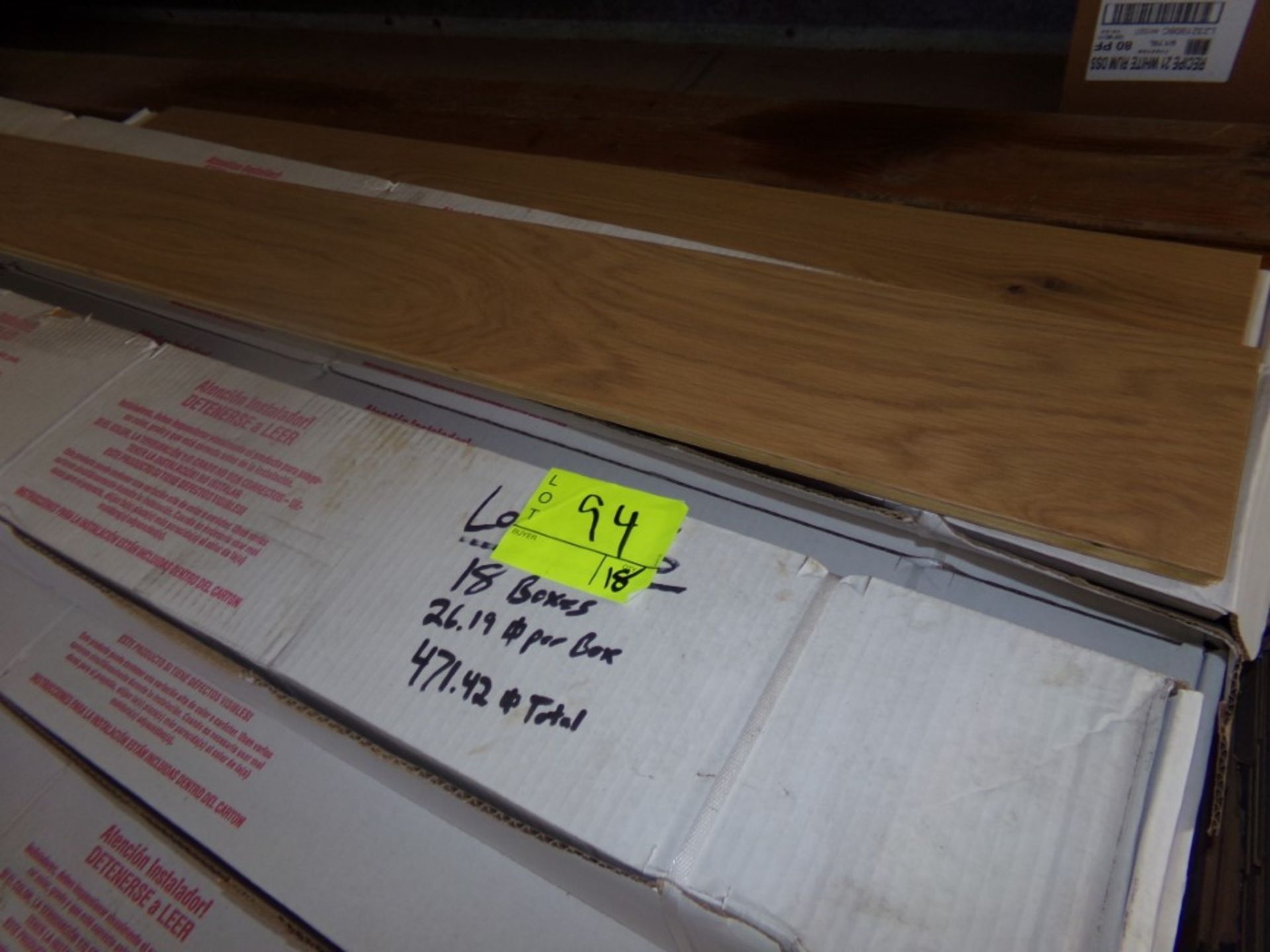 (18) Boxes, 471.42 Sq. Ft. of Cheekwood Sliced White Oak 1/2'' x 7'' x 60'' Engineered Hardwood