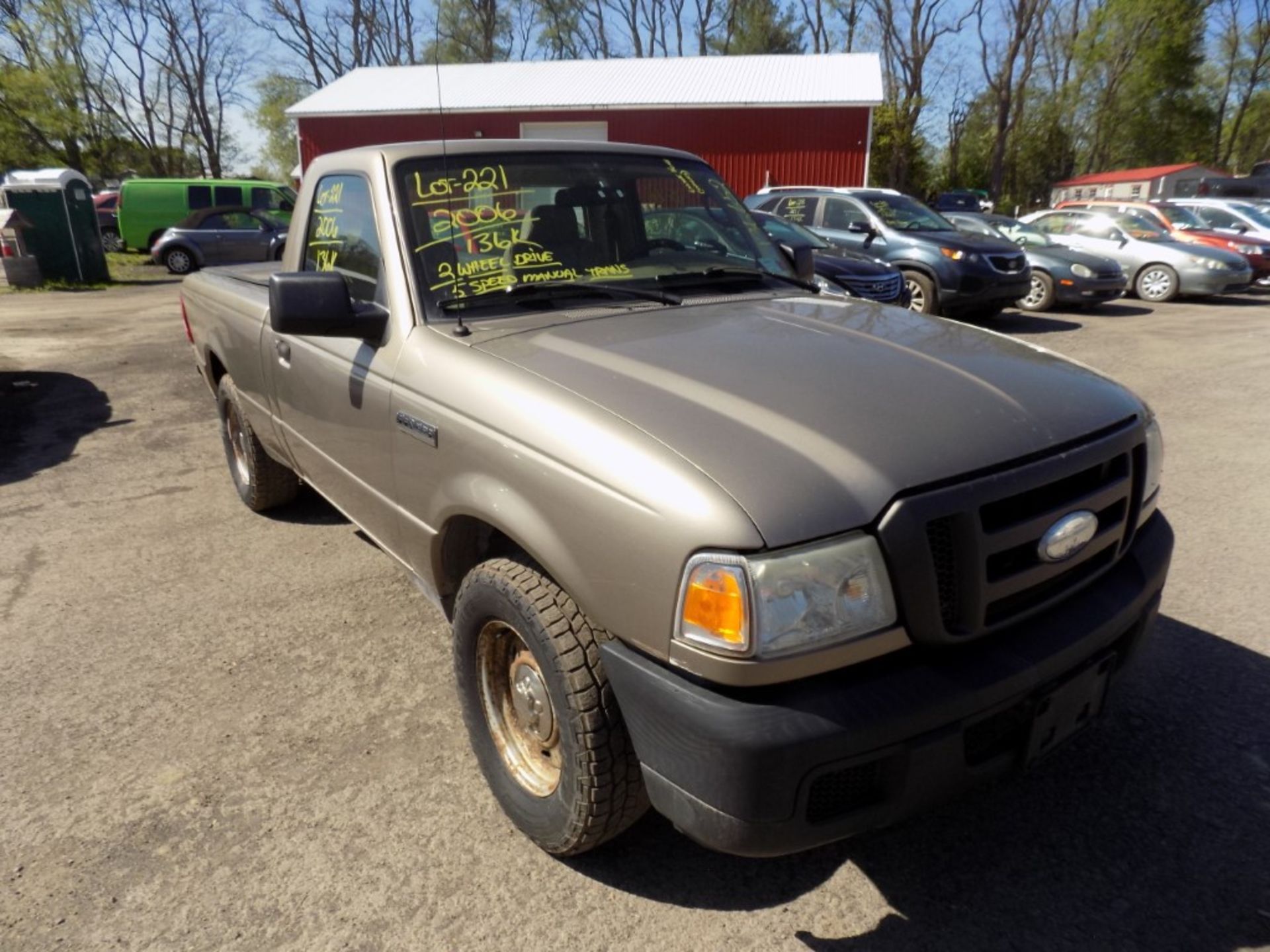2006 Ford Ranger XLT Reg. Cab, 2 WD, Gold, 5 Speed Manual Trans., Toneau Cover, 136,652 Miles, Vin #