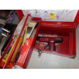 Powers R3500 Fastener w/Accessories in Red Metal Toolbox